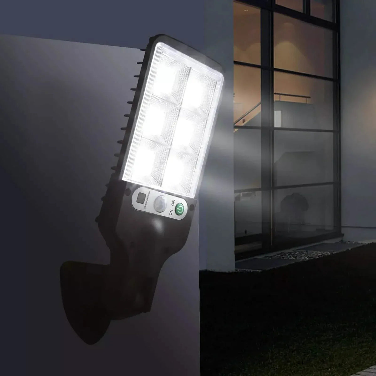 LED Solar Light Motion Sensor 3 Modes Flood Lamp Outdoor Street Wall Yard Garden - A-1 Thread Vault