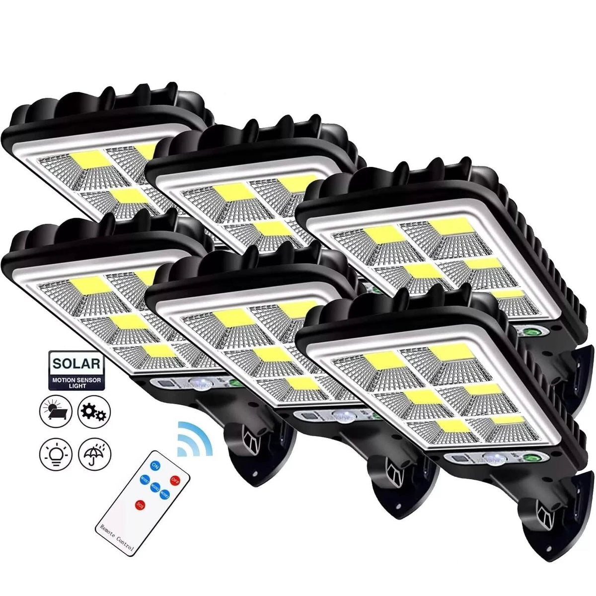 LED Solar Light Motion Sensor 3 Modes Flood Lamp Outdoor Street Wall Yard Garden - A-1 Thread Vault