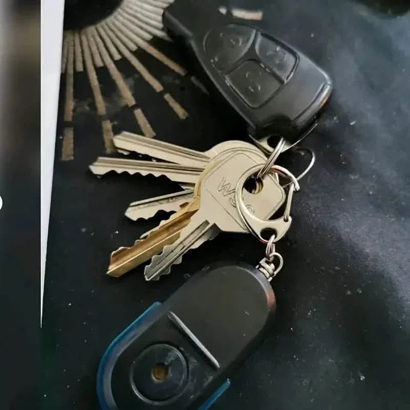 LED Whistle Key Finder Flashing Beeping Sound Control Alarm Anti-Lost Key Locator Finder Tracker With Key Ring - A-1 Thread Vault