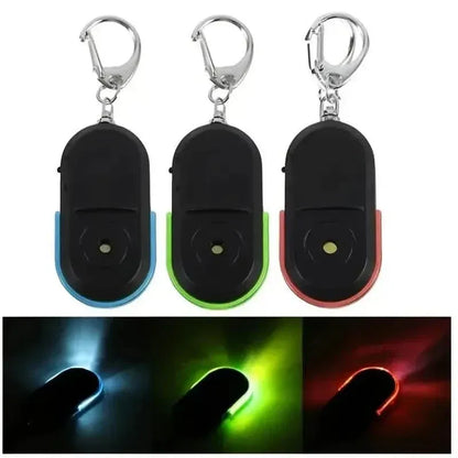 LED Whistle Key Finder Flashing Beeping Sound Control Alarm Anti-Lost Key Locator Finder Tracker With Key Ring - A-1 Thread Vault