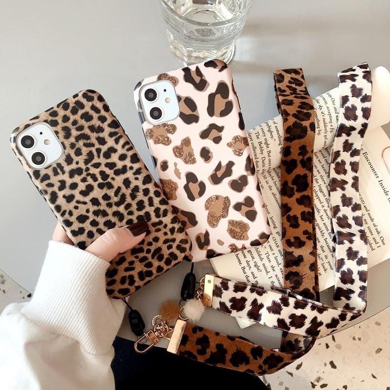 Leopard Print Lanyard iPhone Case - A-1 Thread Vault