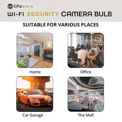 LifeWare Wireless 360-Degree Light Bulb Security Camera - A-1 Thread Vault