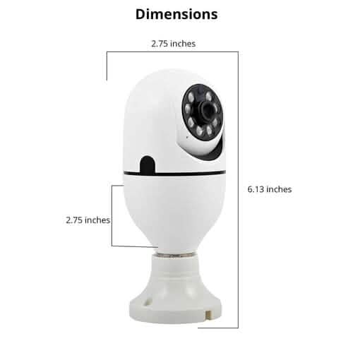 LifeWare Wireless 360-Degree Light Bulb Security Camera - A-1 Thread Vault