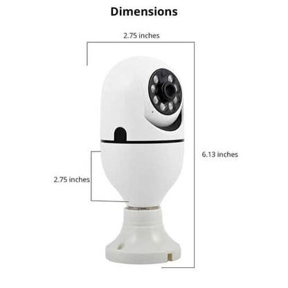 LifeWare Wireless 360-Degree Light Bulb Security Camera - A-1 Thread Vault