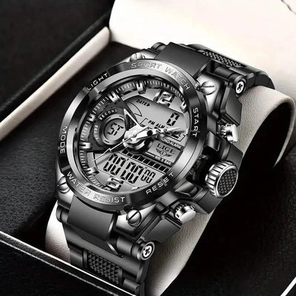 LIGE Men Digital Military Waterproof Watch - A-1 Thread Vault