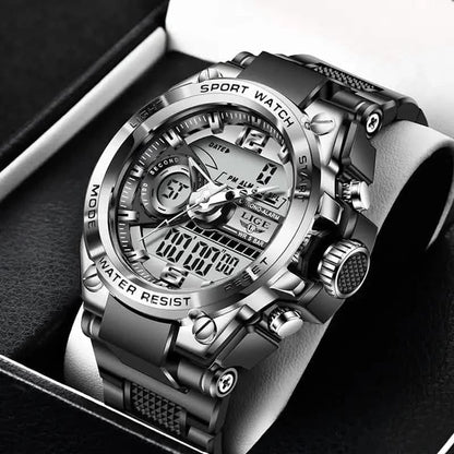 LIGE Men Digital Military Waterproof Watch - A-1 Thread Vault