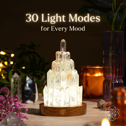 The Clear Quartz Manifestation Tower Lamp - A-1 Thread Vault