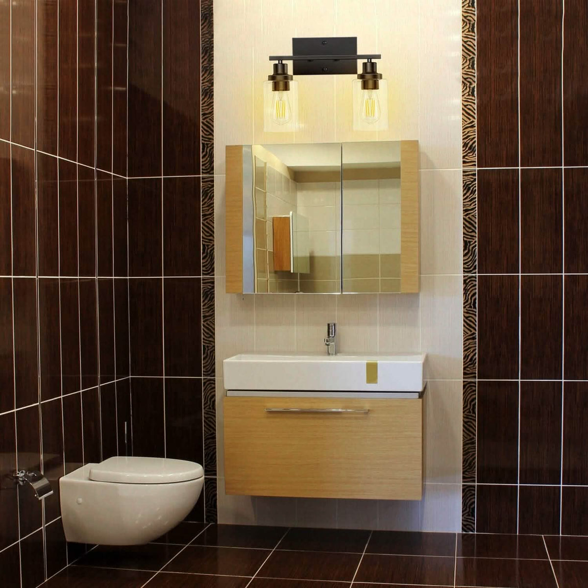 Light Wall Scone Lighting with Clear Glass - A-1 Thread Vault
