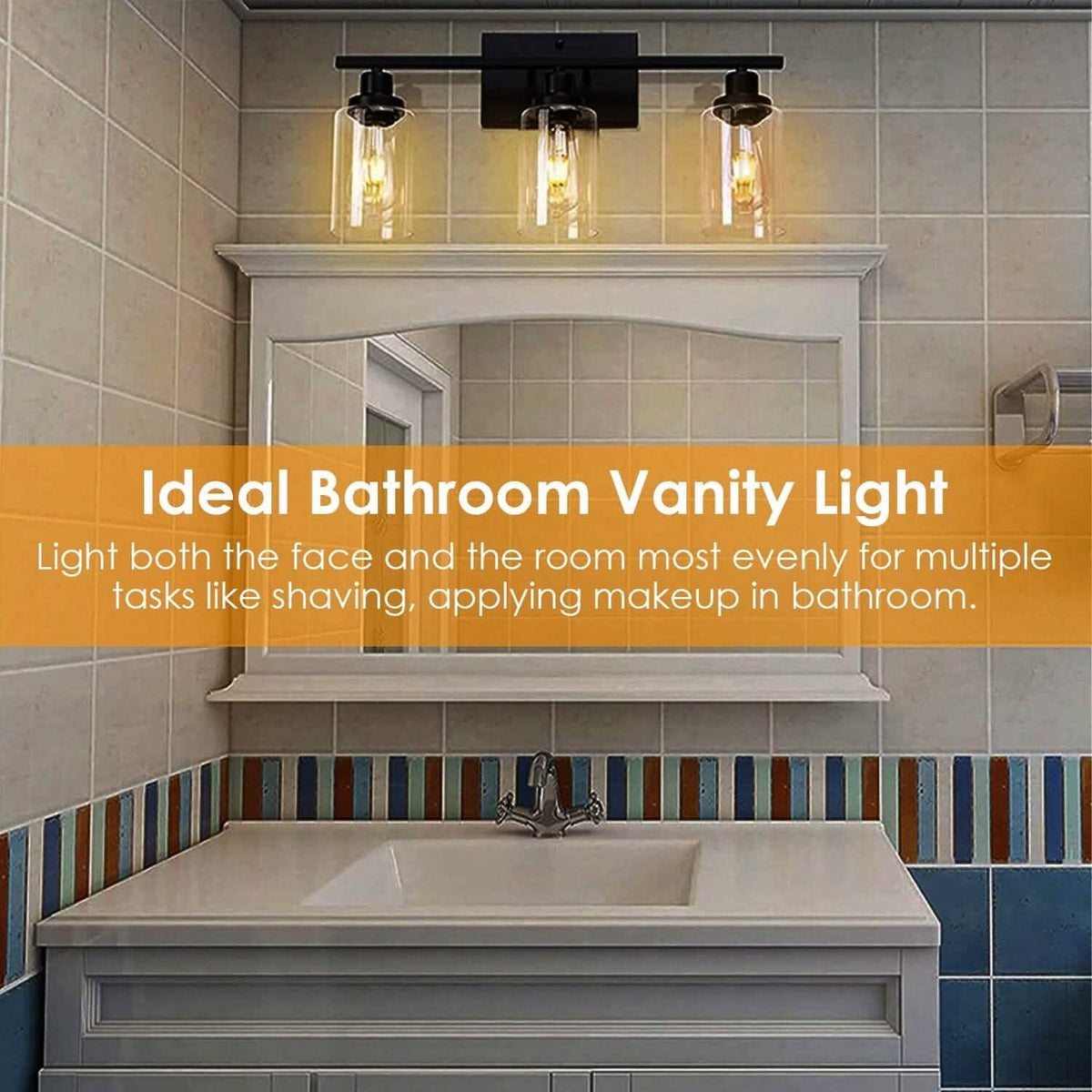 Light Wall Scone Lighting with Clear Glass - A-1 Thread Vault