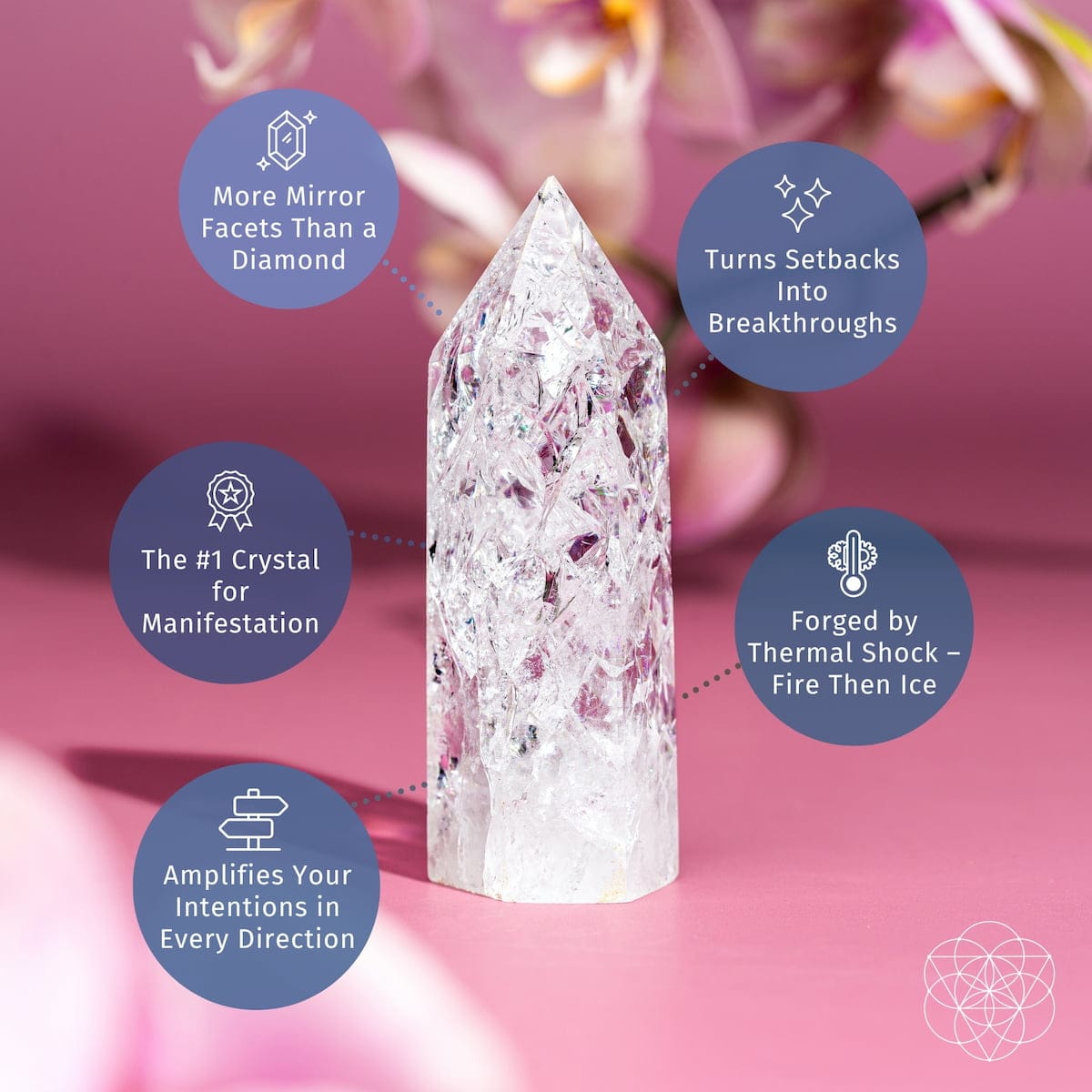 Limitless Manifestation - Ice Quartz Point - A-1 Thread Vault