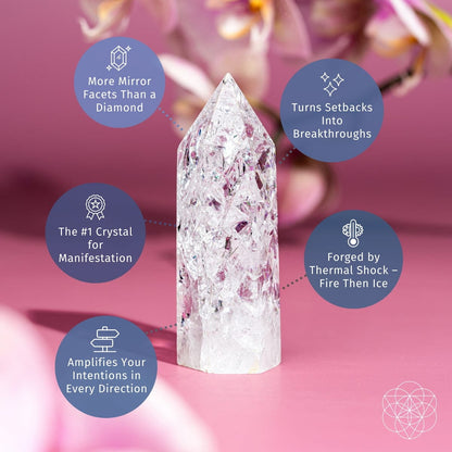 Limitless Manifestation - Ice Quartz Point - A-1 Thread Vault