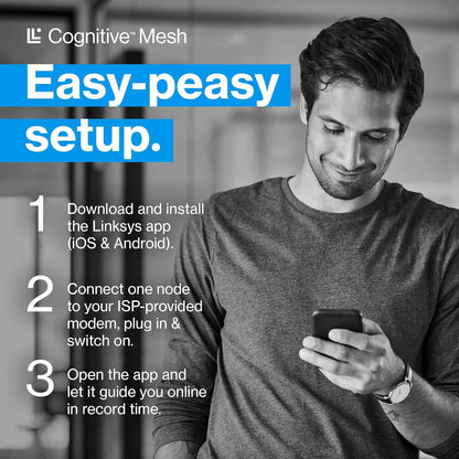 Linksys Velop Pro WiFi 6E Mesh System - Cognitive Mesh Router with 6 Ghz Band Access & 5.4 (AXE5400) Gbps True Gigabit Speed (Refurbished) - A-1 Thread Vault