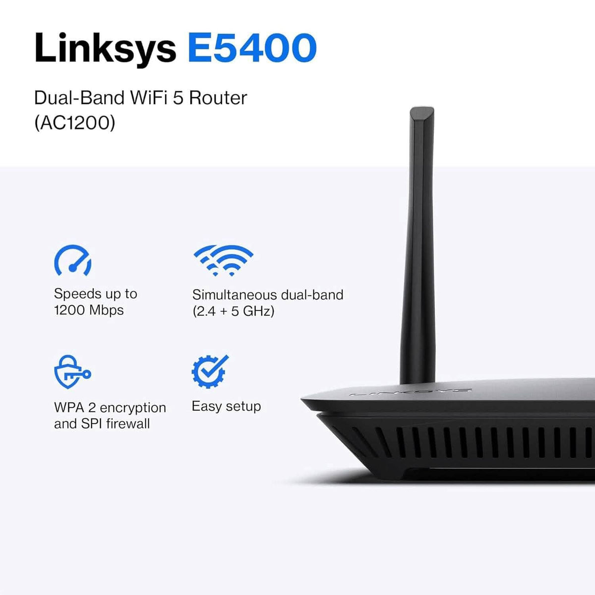 Linksys WiFi 5 Router Dual-Band 1,500 Sq. Ft Coverage (Refurbished) - A-1 Thread Vault