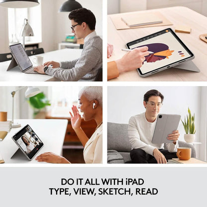 Logitech Combo Touch iPad Pro 12.9-inch (5th, 6th gen - 2021, 2022) Keyboard Case - Sand USA Layout - A-1 Thread Vault