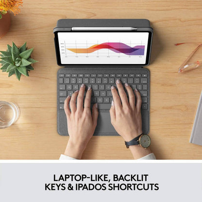 Logitech Folio Touch iPad Keyboard Case with Trackpad and Smart Connector for iPad Air (4th Generation) – Graphite Apple Exclusive - A-1 Thread Vault