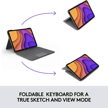 Logitech Folio Touch iPad Keyboard Case with Trackpad and Smart Connector for iPad Air (4th Generation) – Graphite Apple Exclusive - A-1 Thread Vault