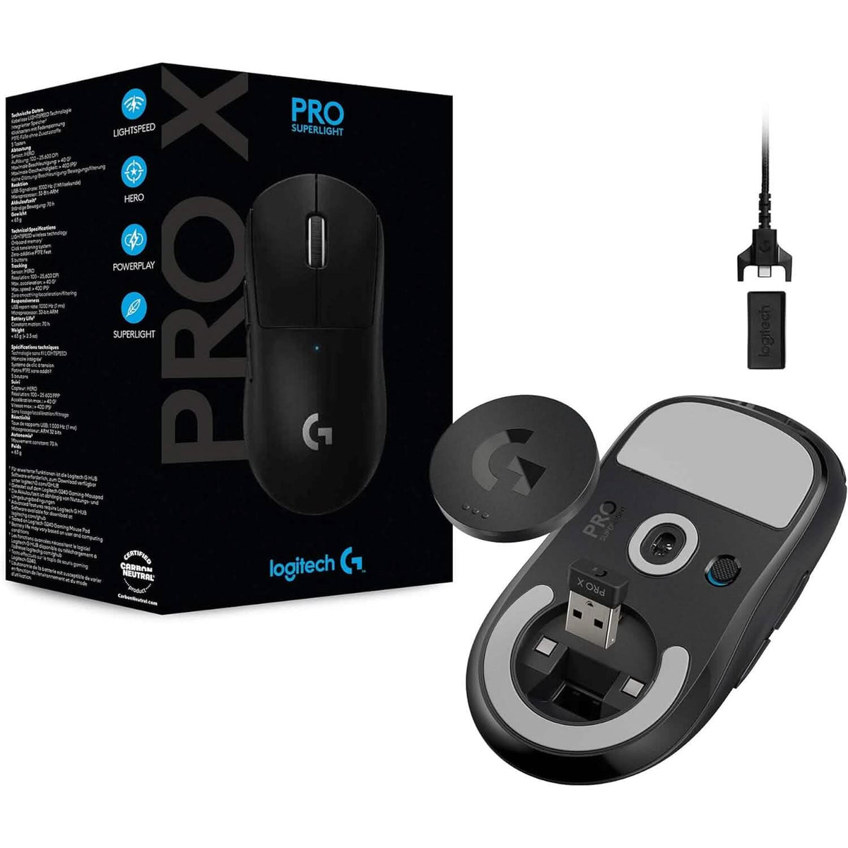 Logitech G PRO X Superlight Wireless Gaming Mouse (Refurbished) - A-1 Thread Vault