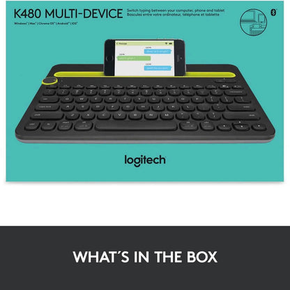 Logitech K480 Bluetooth Multi-Device Keyboard Black - A-1 Thread Vault