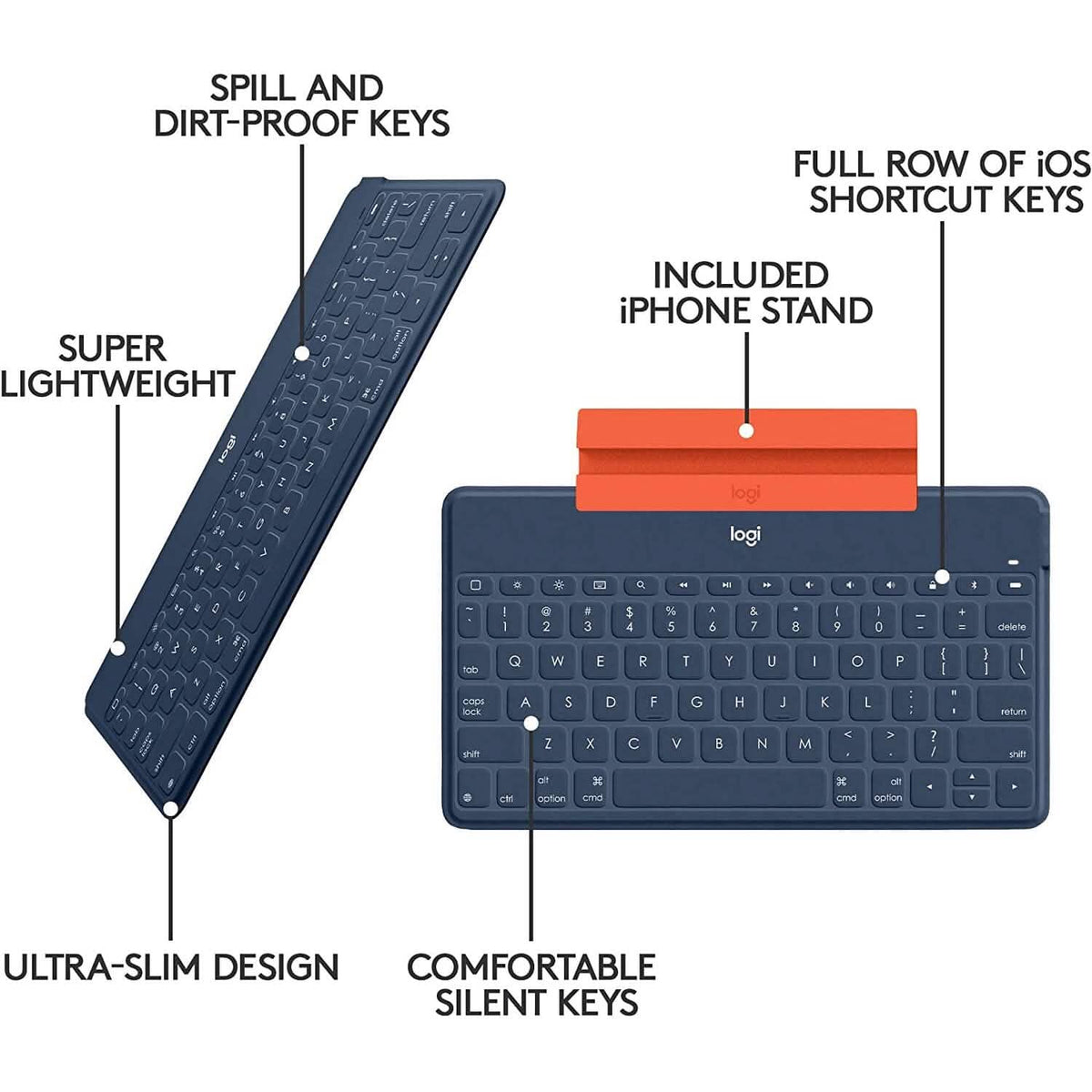 Logitech Keys-to-Go Super-Slim and Super-Light Bluetooth Keyboard - A-1 Thread Vault