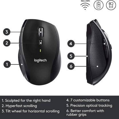 Logitech M705 Wireless Marathon Mouse (Refurbished) - A-1 Thread Vault