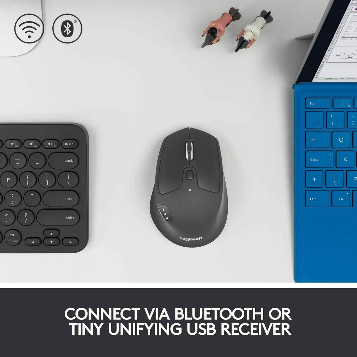 Logitech M720 Wireless Triathlon Mouse with USB Unifying Receiver (Refurbished) - A-1 Thread Vault