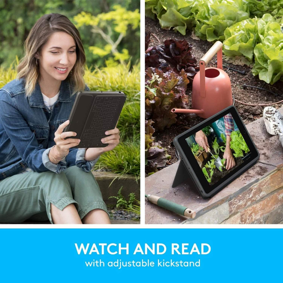 Logitech Rugged Folio - iPad (7th, 8th & 9th Generation) Protective Keyboard Case - A-1 Thread Vault