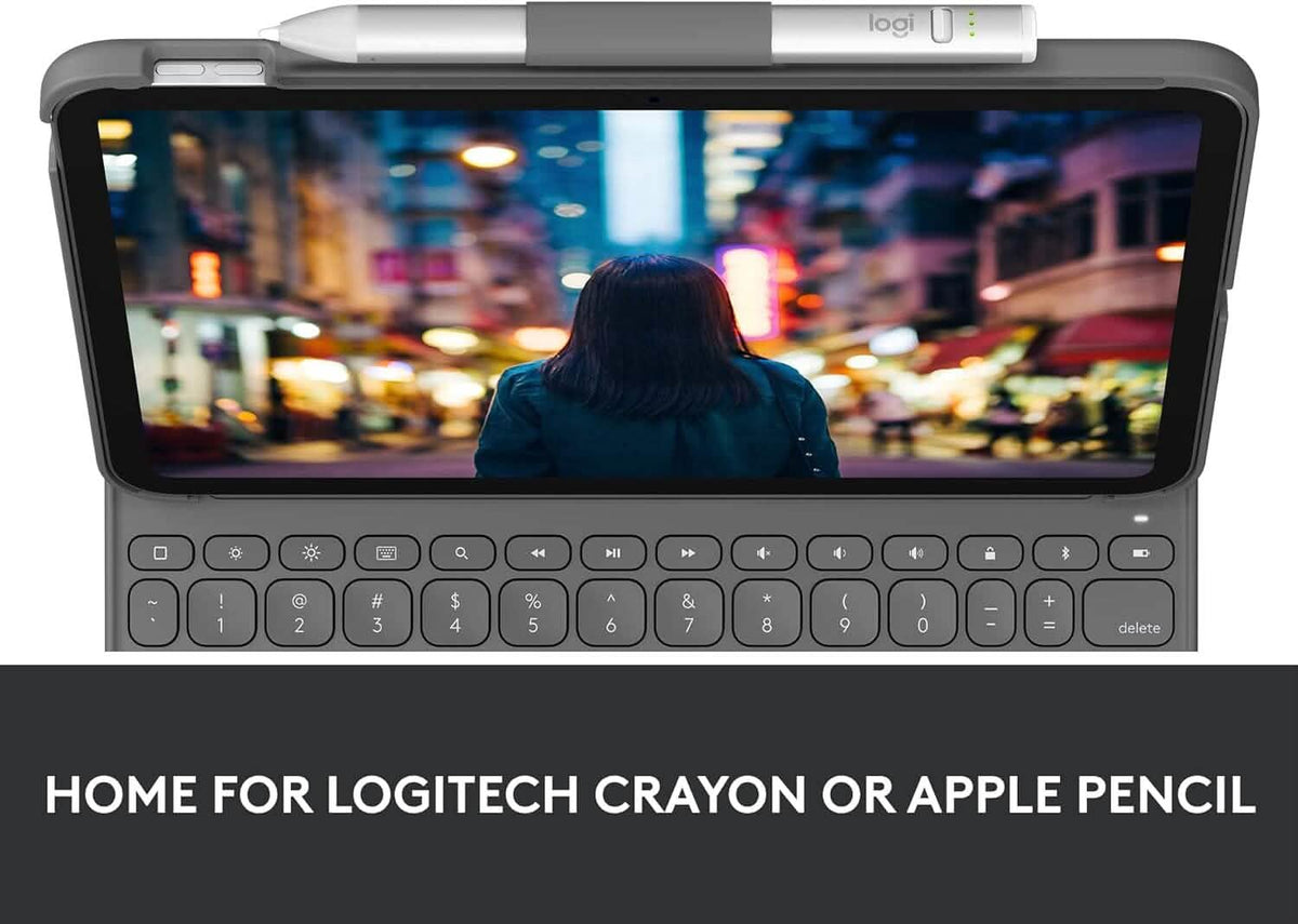 Logitech Slim Folio Bluetooth Keyboard Case for iPad (10th Generation) with Integrated Wireless Keyboard (Refurbished) - A-1 Thread Vault