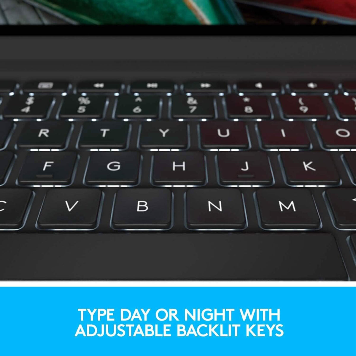 Logitech Slim Folio Pro Backlit Bluetooth Keyboard Case for iPad Pro 11-inch (1st, 2nd, 3rd, 4th Gen- 2018, 2020, 2021, 2022) (Refurbished) - A-1 Thread Vault