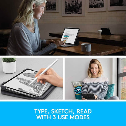 Logitech Slim Folio Pro Backlit Bluetooth Keyboard Case for iPad Pro 11-inch (1st, 2nd, 3rd, 4th Gen- 2018, 2020, 2021, 2022) (Refurbished) - A-1 Thread Vault