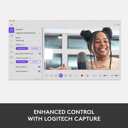 Logitech StreamCam, Live Streaming Webcam (Refurbished) - A-1 Thread Vault