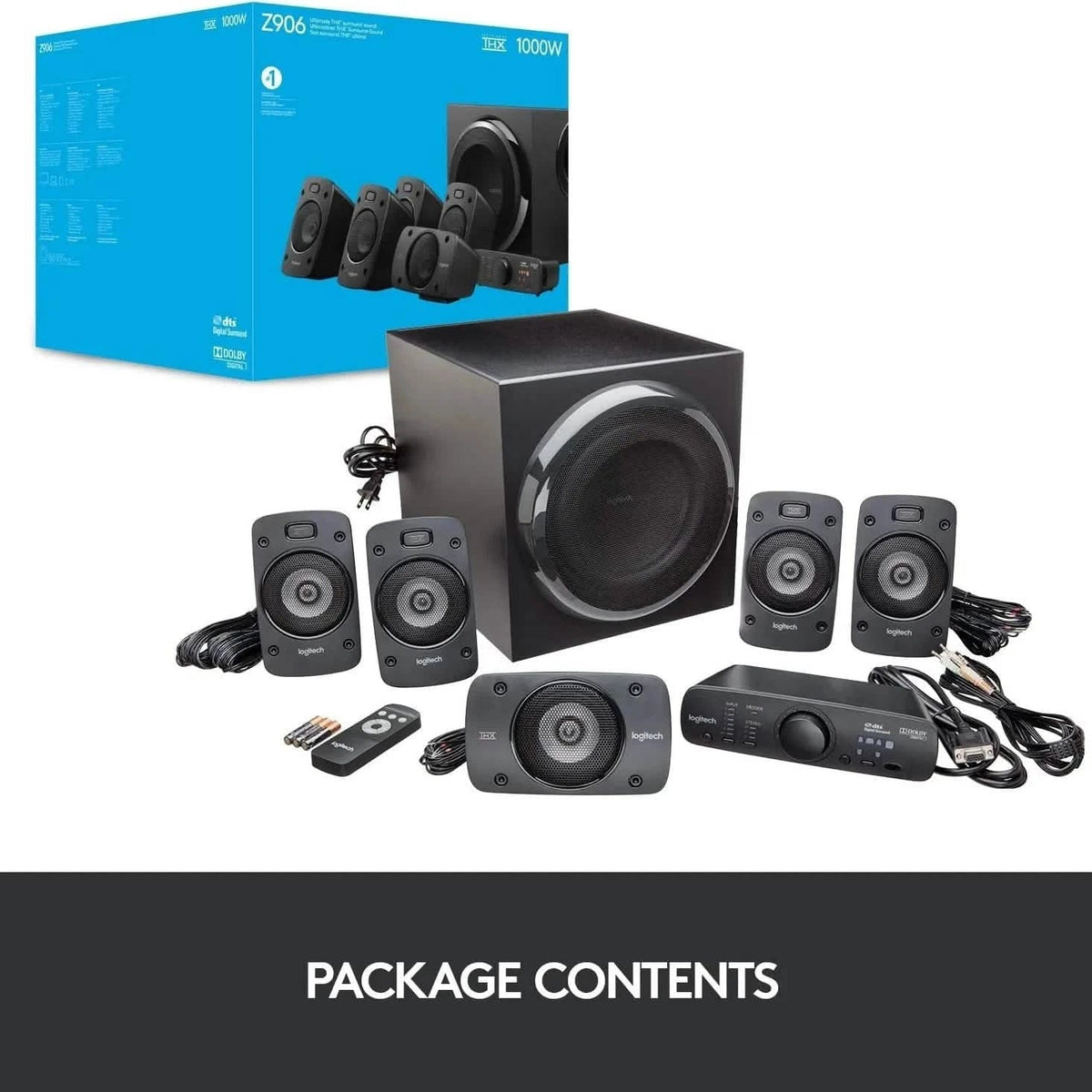 Logitech Z906 5.1 Surround Sound Speaker System - THX, Dolby Digital and DTS Digital Certified (Refurbished) - A-1 Thread Vault