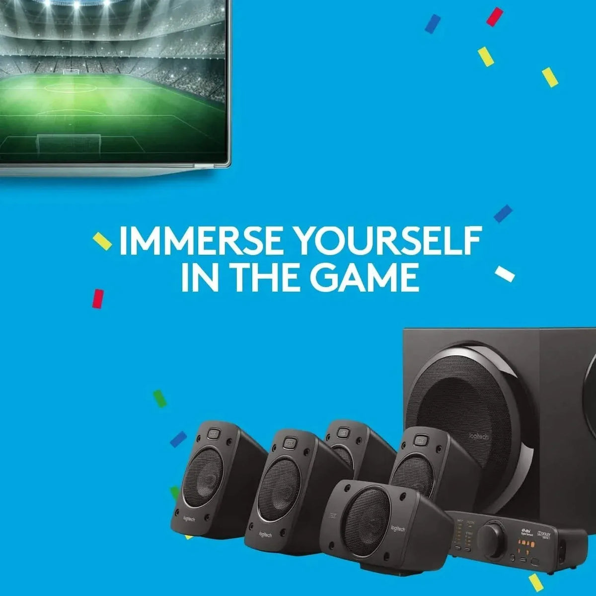 Logitech Z906 5.1 Surround Sound Speaker System - THX, Dolby Digital and DTS Digital Certified (Refurbished) - A-1 Thread Vault