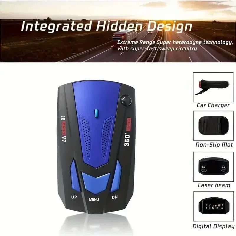 Long Range Car Detection System,City/Hwy Speed Alarm & POP Fast Scan, Automatic 360° Detection With Voice Prompt - A-1 Thread Vault