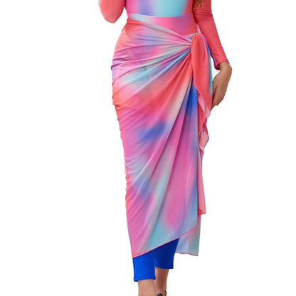 Long Sleeve Peplum Swim Set(MB025) - A-1 Thread Vault