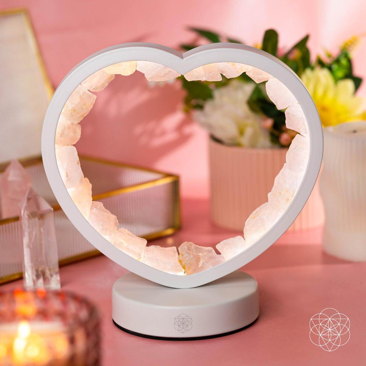 Love Magnet - Rose Quartz Heart Lamp - A-1 Thread Vault