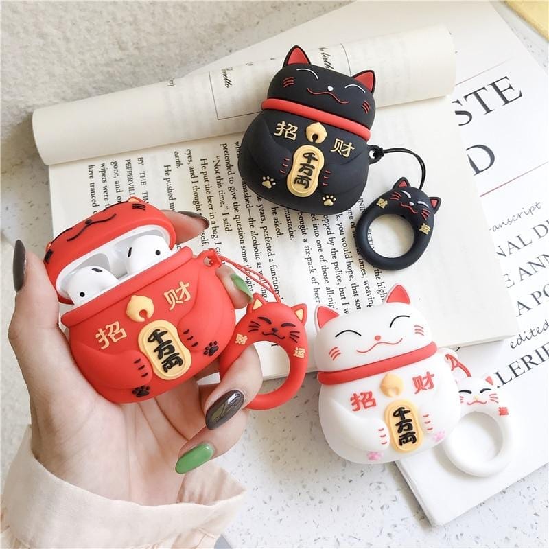 Lovely Lucky Cat Airpods Case - A-1 Thread Vault
