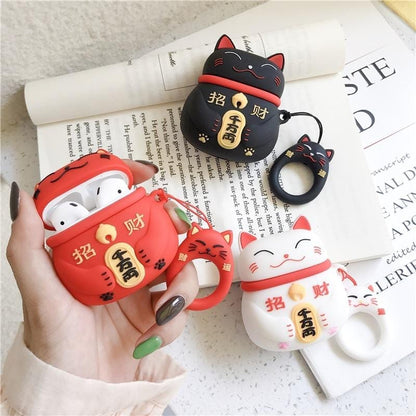 Lovely Lucky Cat Airpods Case - A-1 Thread Vault