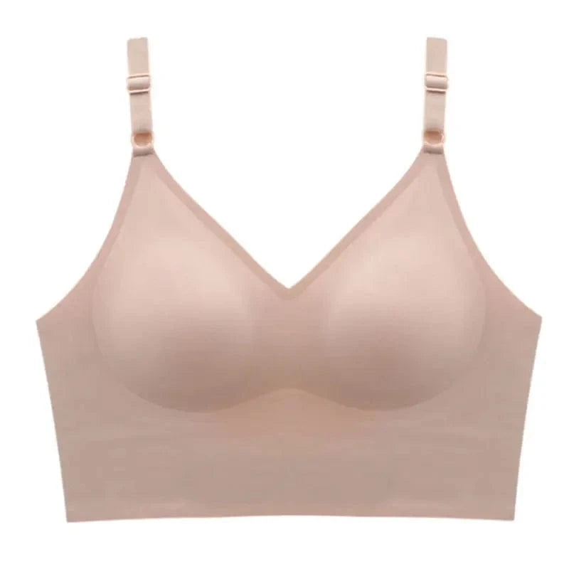 Low Back Bra Top Women Seamless Bralette Deep U Bras Backless Brassiere Large Size Underwear Wireless Sleepwear Lingerie M-6XL - A-1 Thread Vault