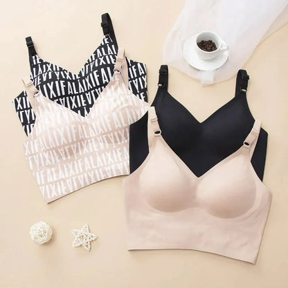 Low Back Bra Top Women Seamless Bralette Deep U Bras Backless Brassiere Large Size Underwear Wireless Sleepwear Lingerie M-6XL - A-1 Thread Vault