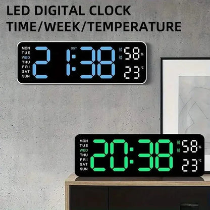 Luminous Large Screen LED Alarm Clock - Displays Week, Temperature, Humidity, and Timer - A-1 Thread Vault