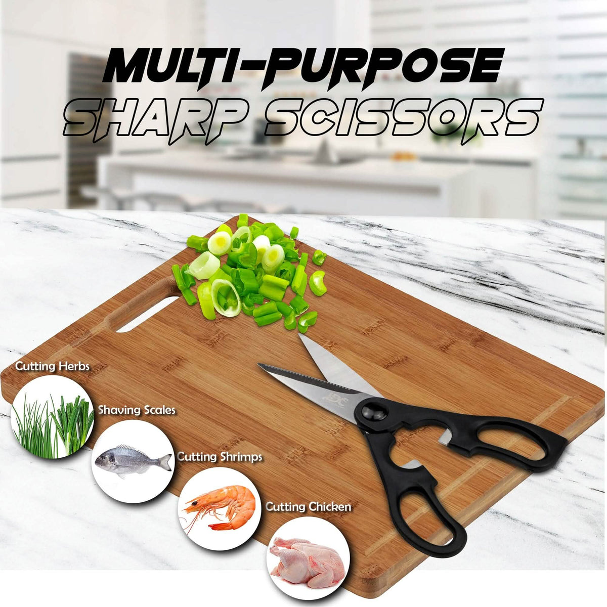 Lux Decor Collection Kitchen Knife Set Ultra Sharp Stainless Steel Knives Set - A-1 Thread Vault