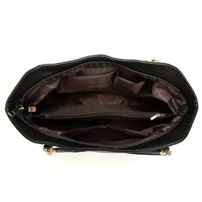 Luxurious Large Capacity Satchel Bag Stylish Top-Handle Design With Pendant - A-1 Thread Vault
