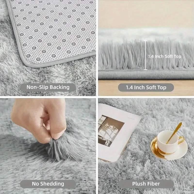 Luxurious Soft Faux Fur Oval Area Rug - A-1 Thread Vault