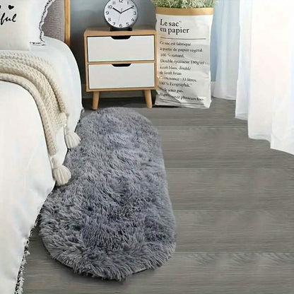 Luxurious Soft Faux Fur Oval Area Rug - A-1 Thread Vault