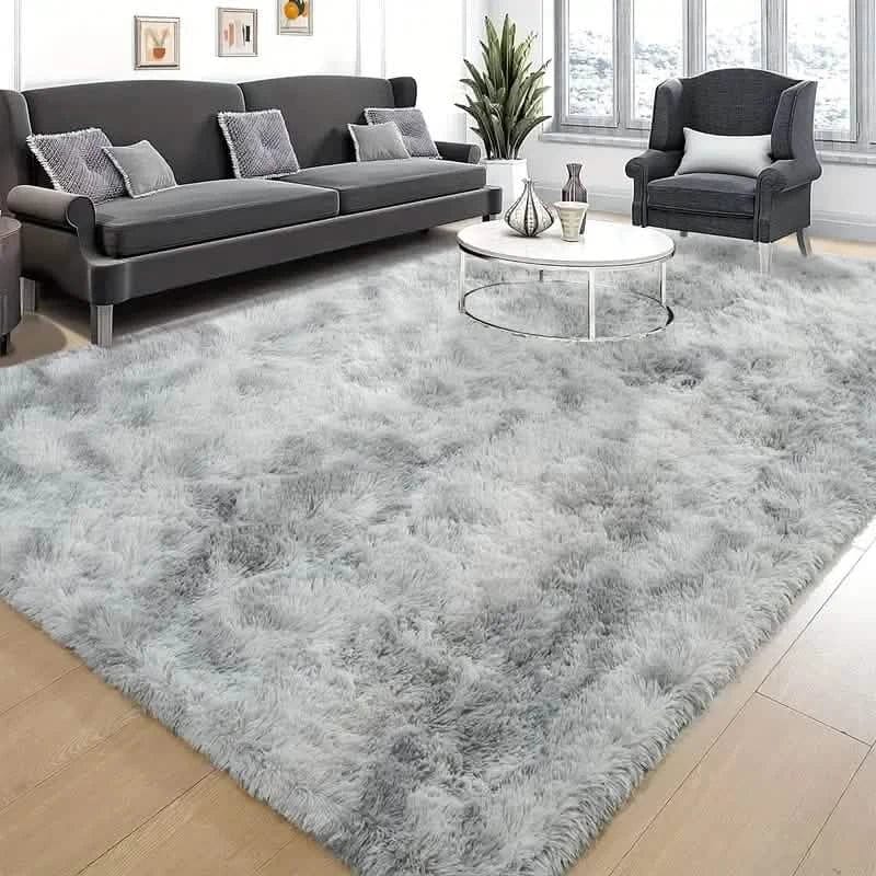 Luxurious Velvet Rectangular Shaggy Plush Carpet Rug - A-1 Thread Vault