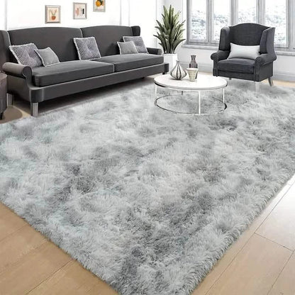 Luxurious Velvet Rectangular Shaggy Plush Carpet Rug - A-1 Thread Vault