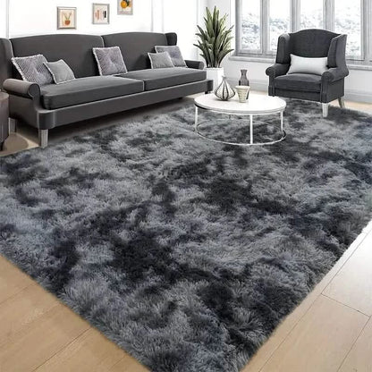 Luxurious Velvet Rectangular Shaggy Plush Carpet Rug - A-1 Thread Vault