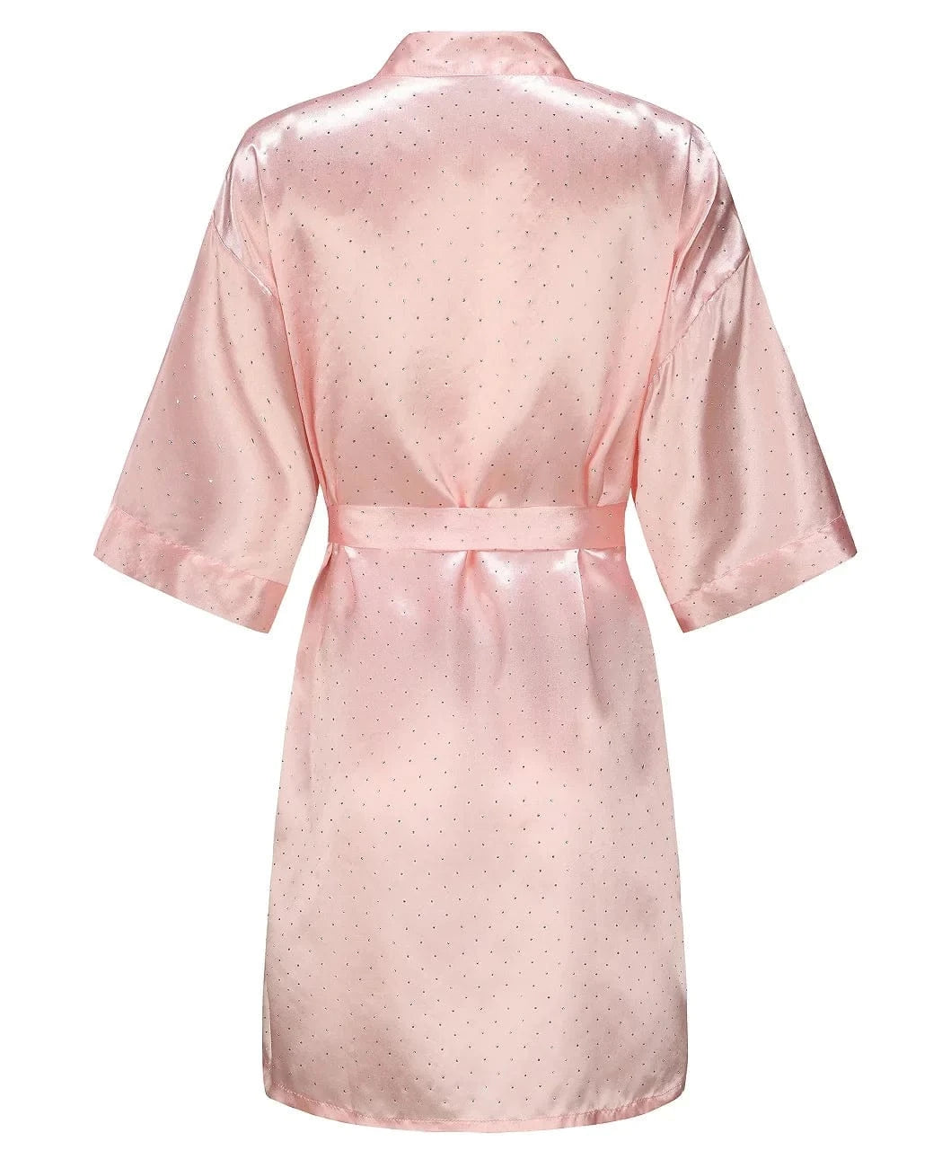 Luxury Bridal Short Robe Wedding Day Diamond Feather Dressing Gown Silk Satin Whi - A-1 Thread Vault