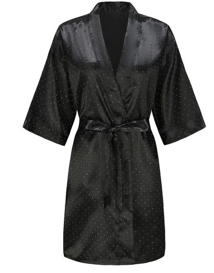 Luxury Bridal Short Robe Wedding Day Diamond Feather Dressing Gown Silk Satin Whi - A-1 Thread Vault