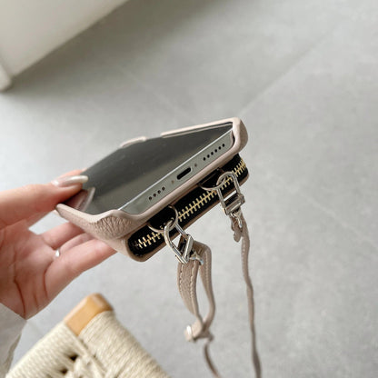 Luxury Crossbody Wallet Leather iPhone Case - A-1 Thread Vault
